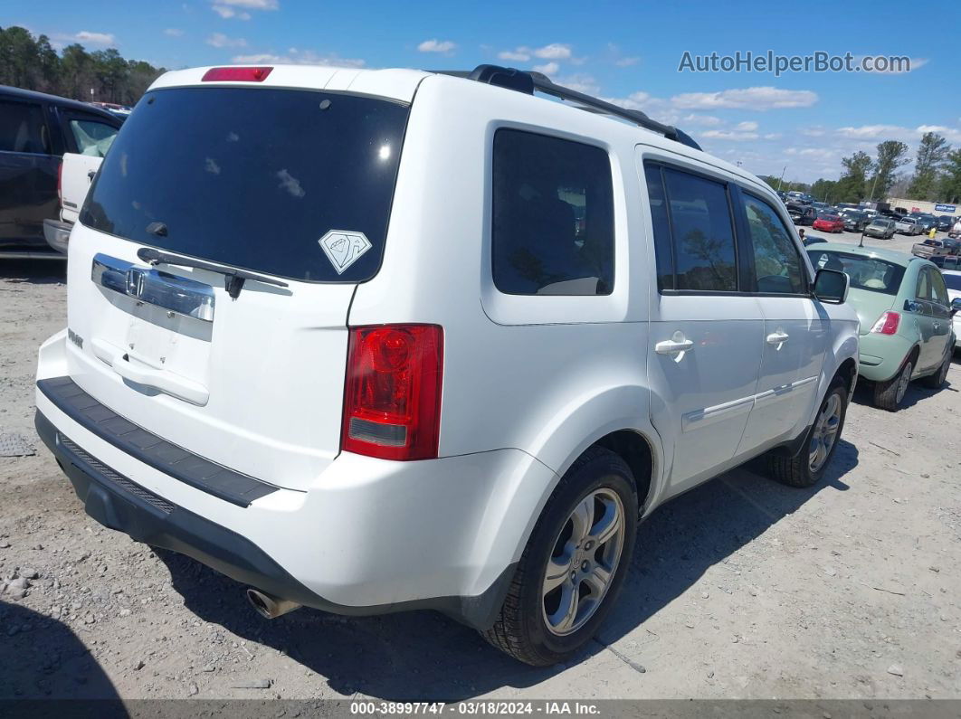 2013 Honda Pilot Ex-l White vin: 5FNYF3H5XDB028513