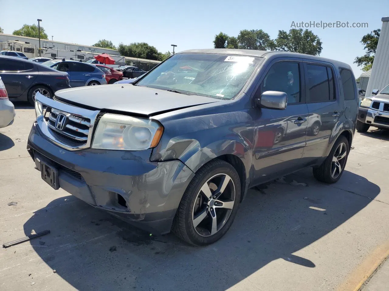 2013 Honda Pilot Exl Gray vin: 5FNYF3H61DB033737