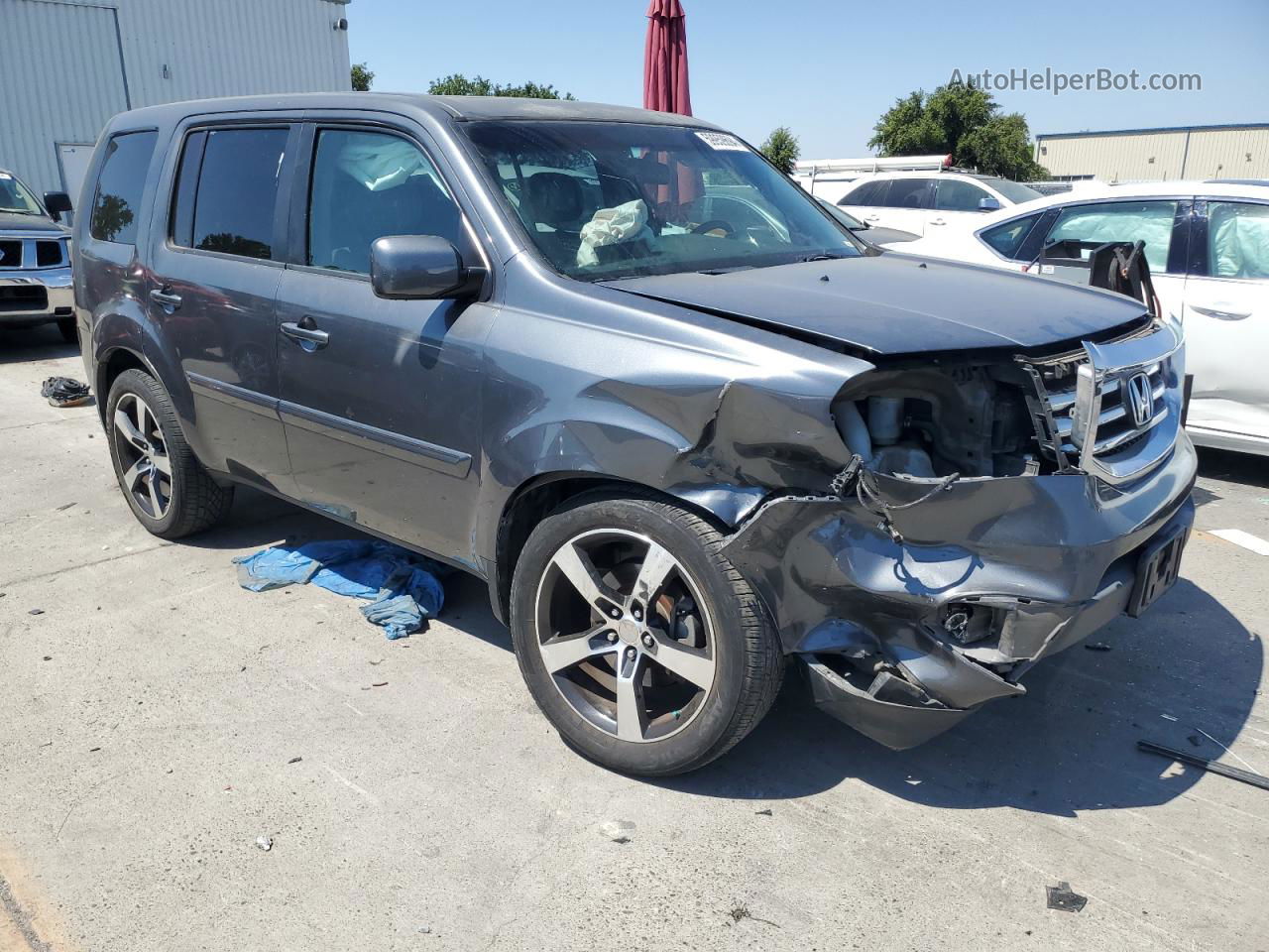 2013 Honda Pilot Exl Gray vin: 5FNYF3H61DB033737