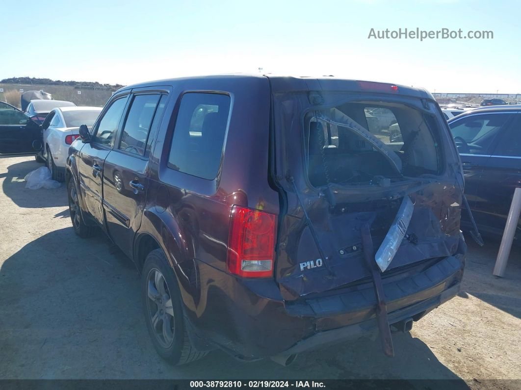 2013 Honda Pilot Ex-l Темно-бордовый vin: 5FNYF3H61DB036444