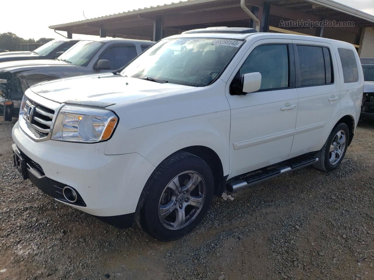 2013 Honda Pilot Exl White vin: 5FNYF3H64DB010047