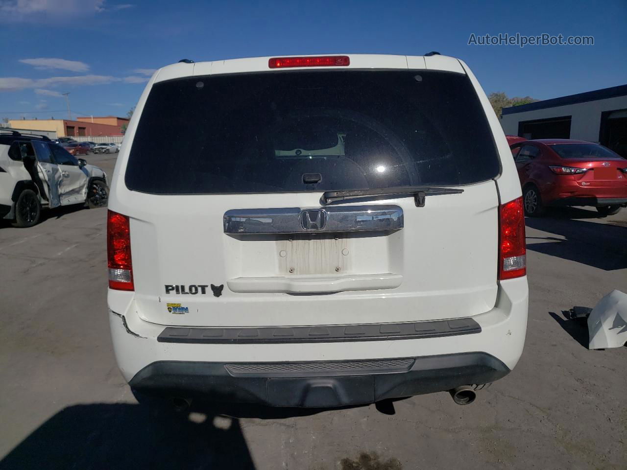 2013 Honda Pilot Exl White vin: 5FNYF3H66DB043714