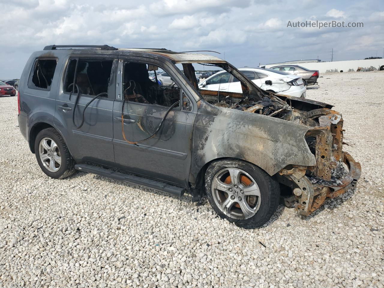 2013 Honda Pilot Exl Gray vin: 5FNYF3H67DB018773