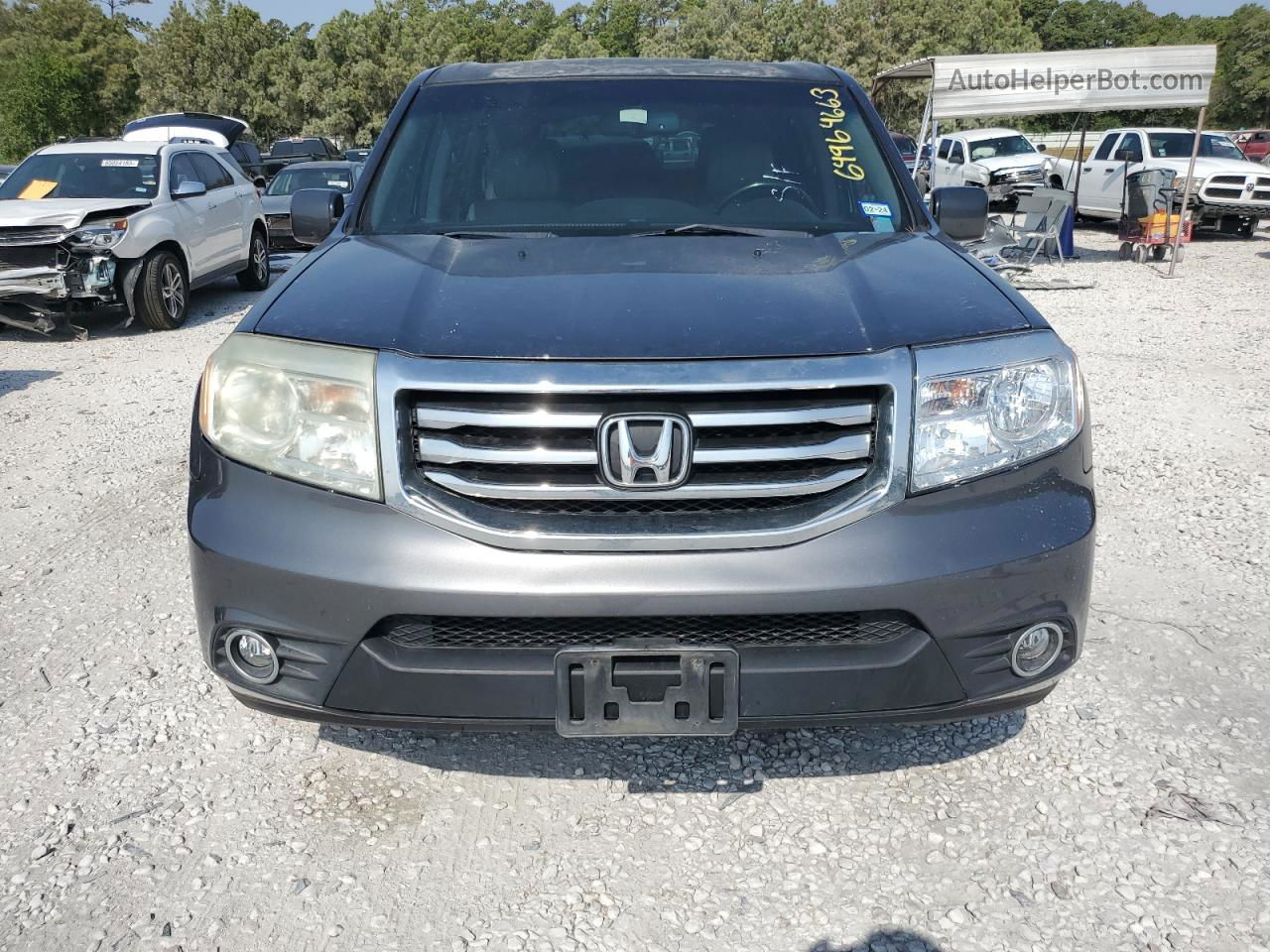 2013 Honda Pilot Exl Gray vin: 5FNYF3H6XDB027435