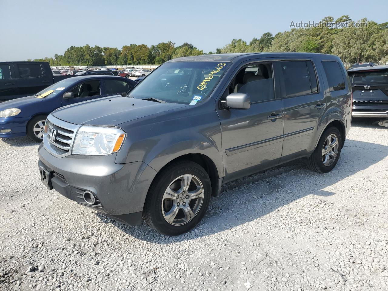 2013 Honda Pilot Exl Gray vin: 5FNYF3H6XDB027435