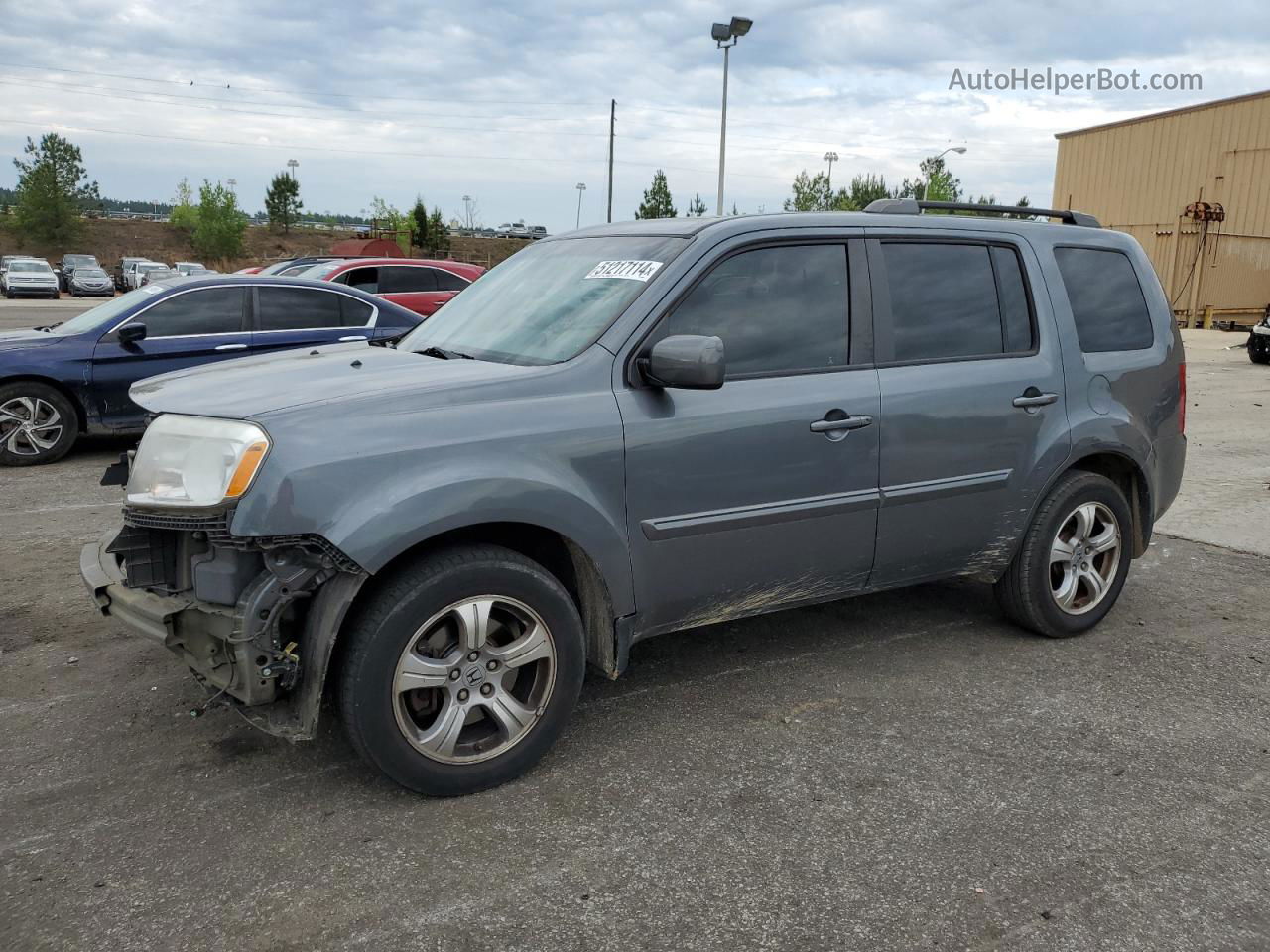 2013 Honda Pilot Exln Gray vin: 5FNYF3H72DB009066