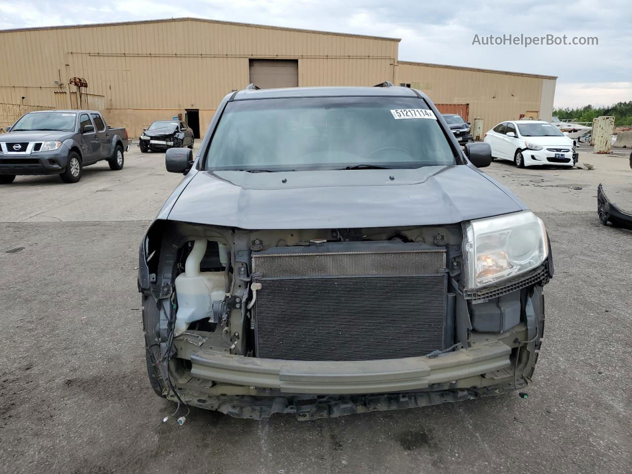 2013 Honda Pilot Exln Gray vin: 5FNYF3H72DB009066