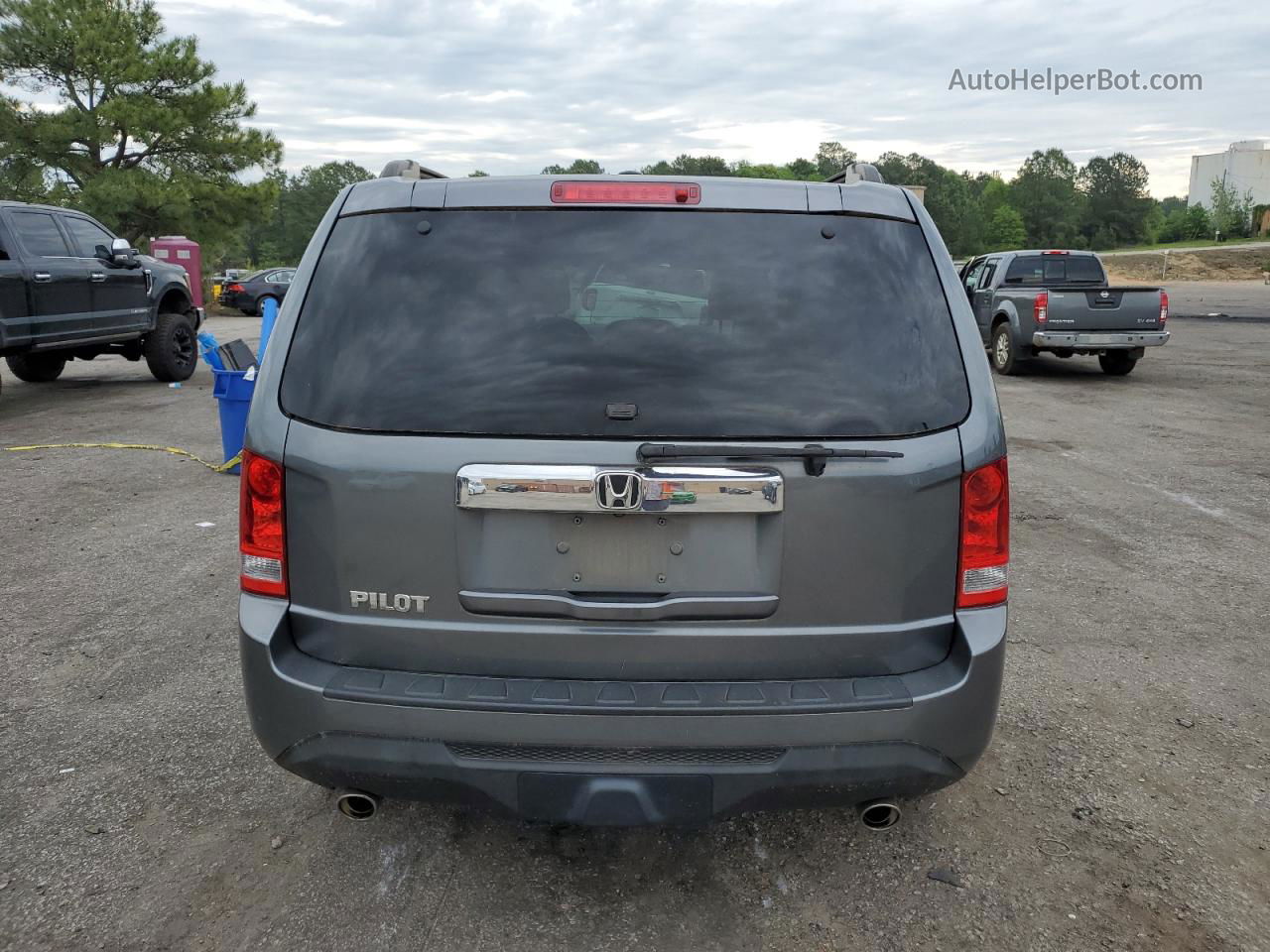 2013 Honda Pilot Exln Gray vin: 5FNYF3H72DB009066