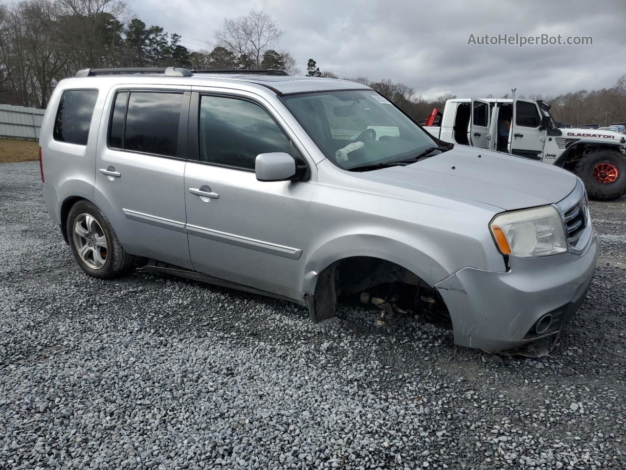 2013 Honda Pilot Exln Silver vin: 5FNYF3H74DB029576