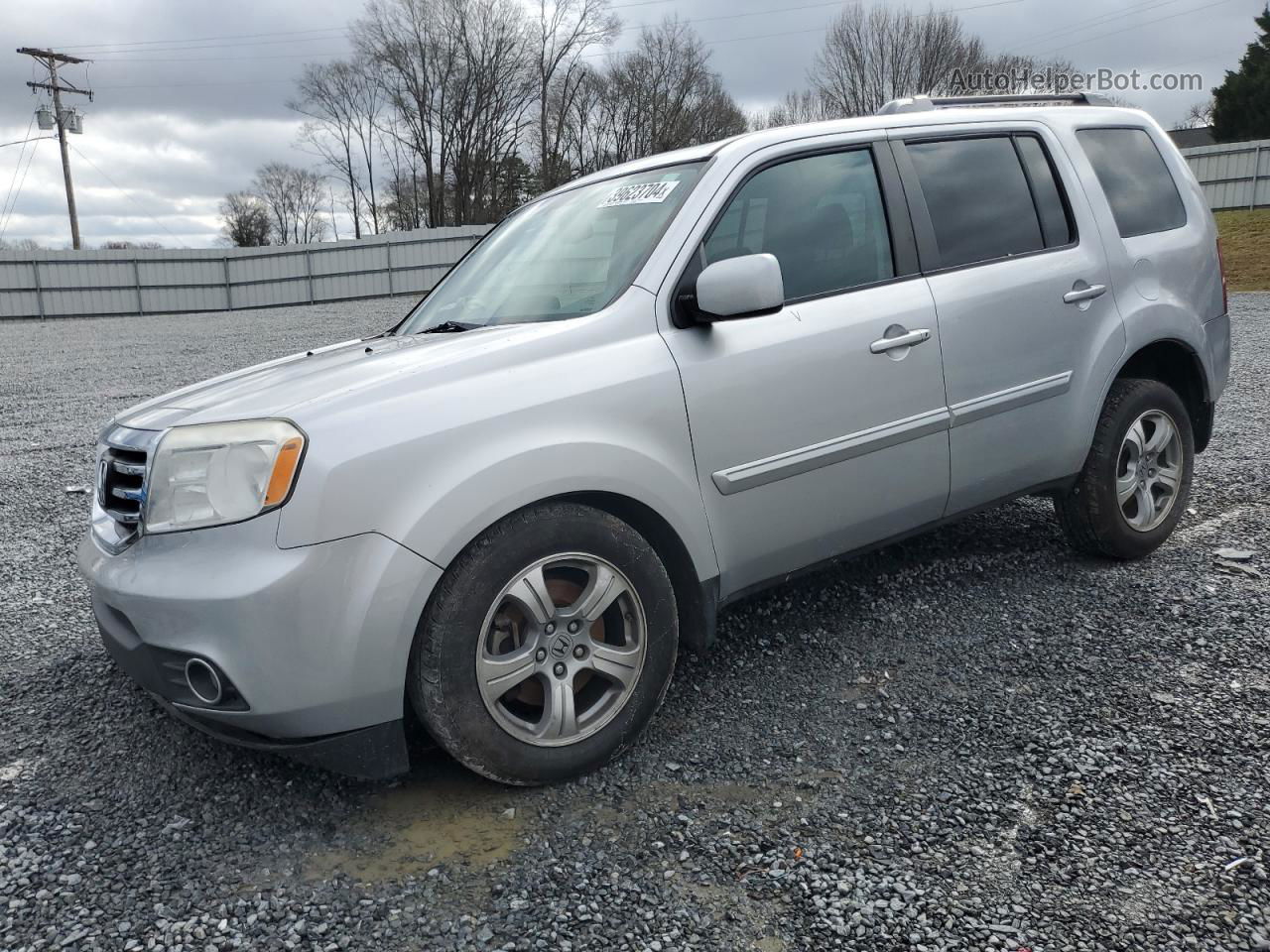 2013 Honda Pilot Exln Silver vin: 5FNYF3H74DB029576