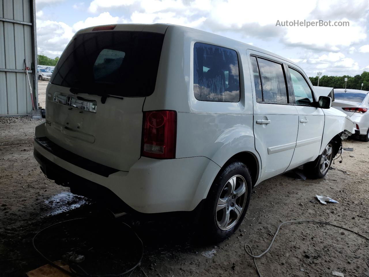 2015 Honda Pilot Exln White vin: 5FNYF3H76FB024334