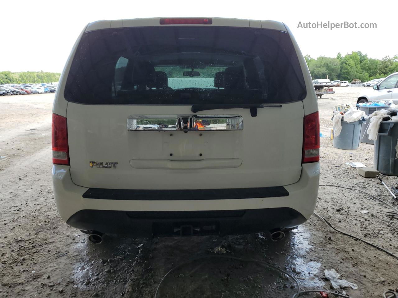 2015 Honda Pilot Exln White vin: 5FNYF3H76FB024334