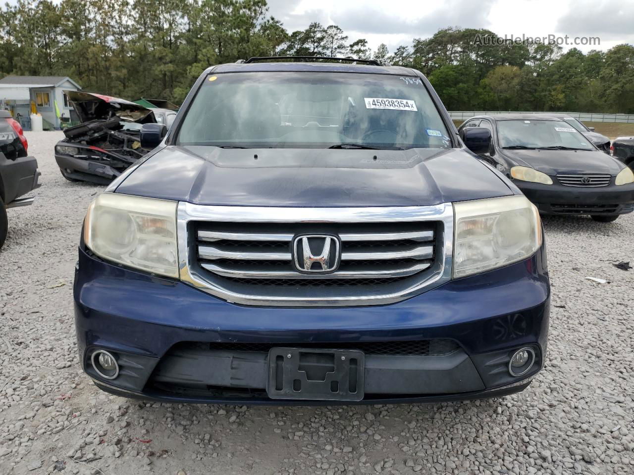 2013 Honda Pilot Exln Blue vin: 5FNYF3H77DB003859