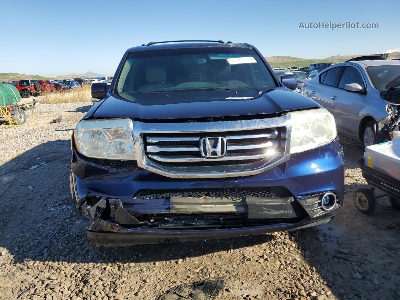 2013 Honda Pilot Exln Blue vin: 5FNYF3H78DB015406