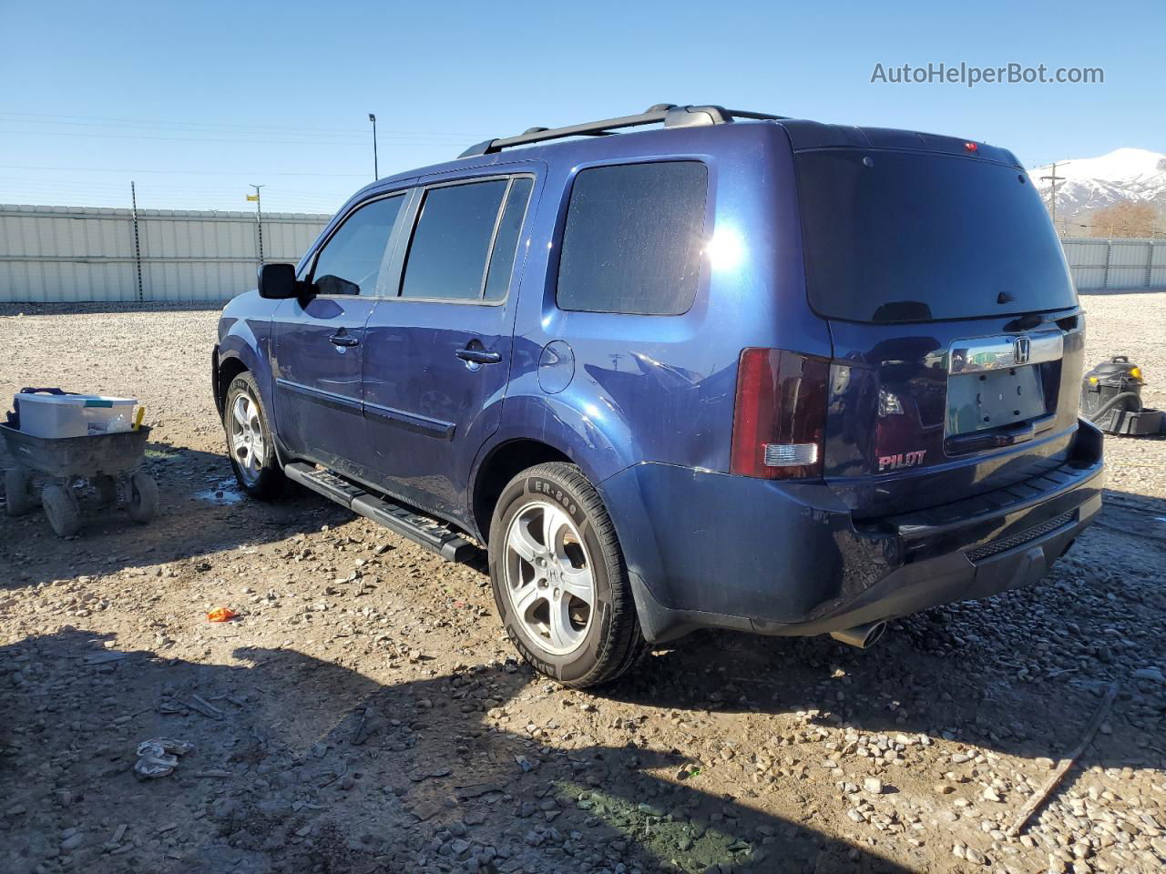 2013 Honda Pilot Exln Blue vin: 5FNYF3H78DB015406