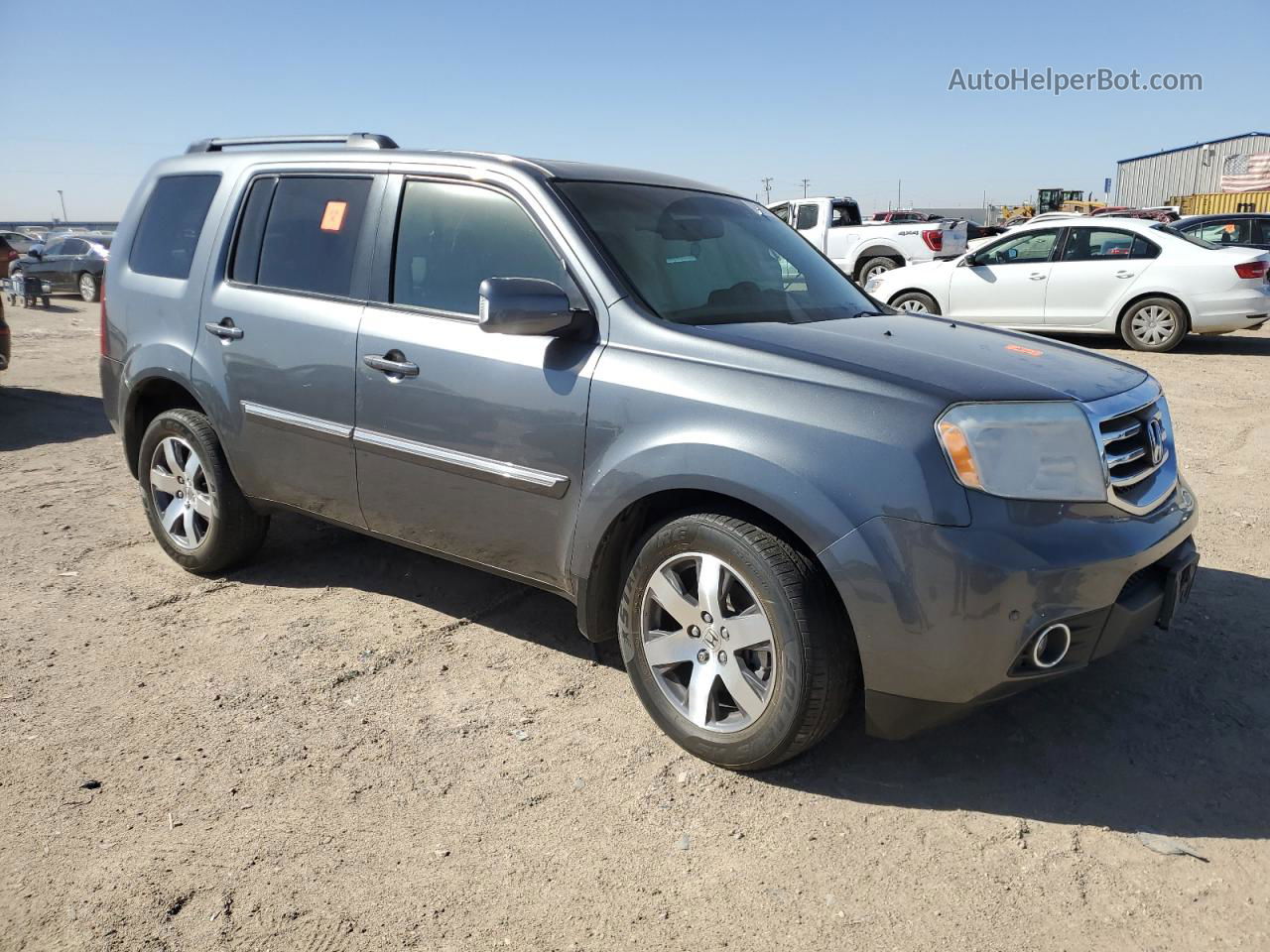 2013 Honda Pilot Touring Gray vin: 5FNYF3H90DB019063