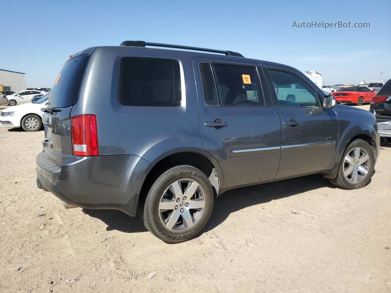 2013 Honda Pilot Touring Серый vin: 5FNYF3H90DB019063