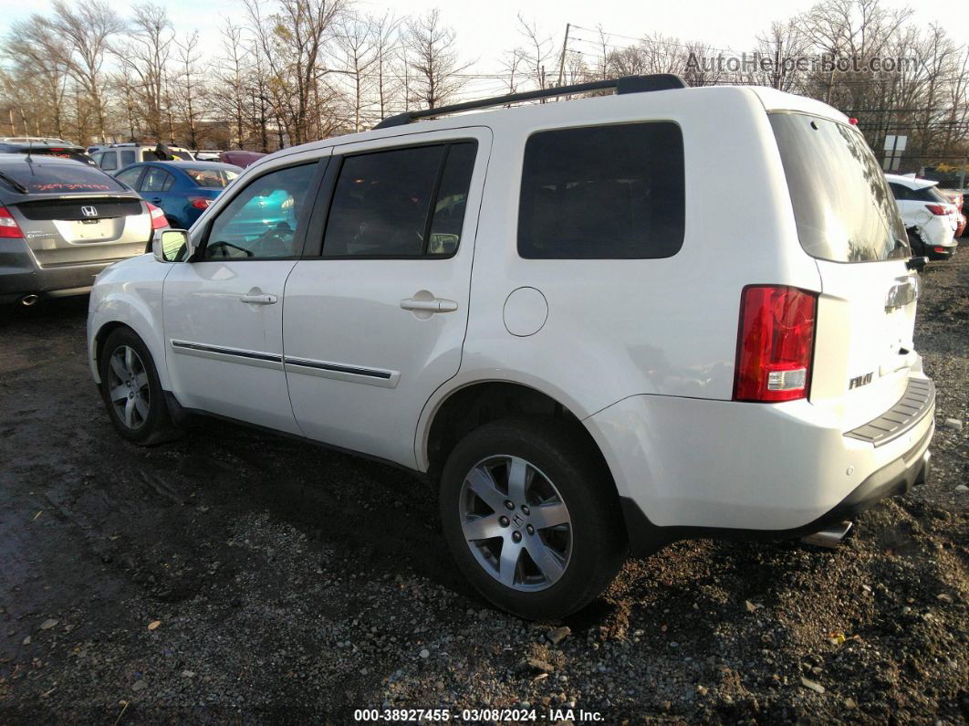 2013 Honda Pilot Touring White vin: 5FNYF3H90DB035778