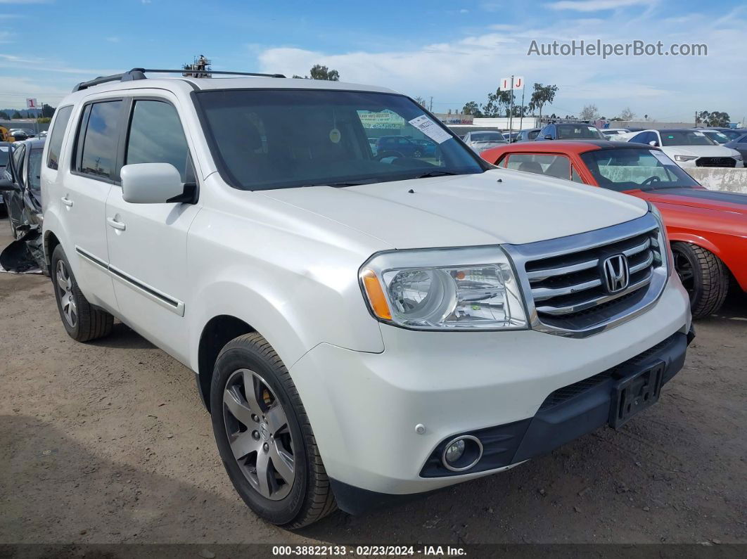 2013 Honda Pilot Touring White vin: 5FNYF3H90DB039944