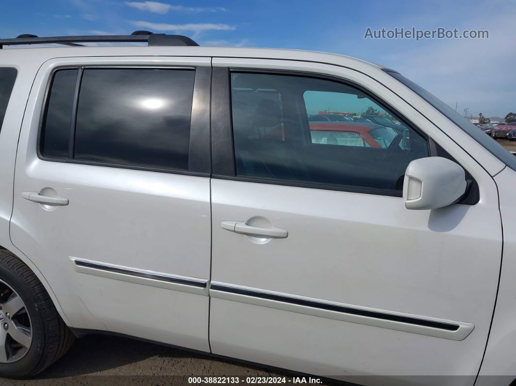 2013 Honda Pilot Touring White vin: 5FNYF3H90DB039944