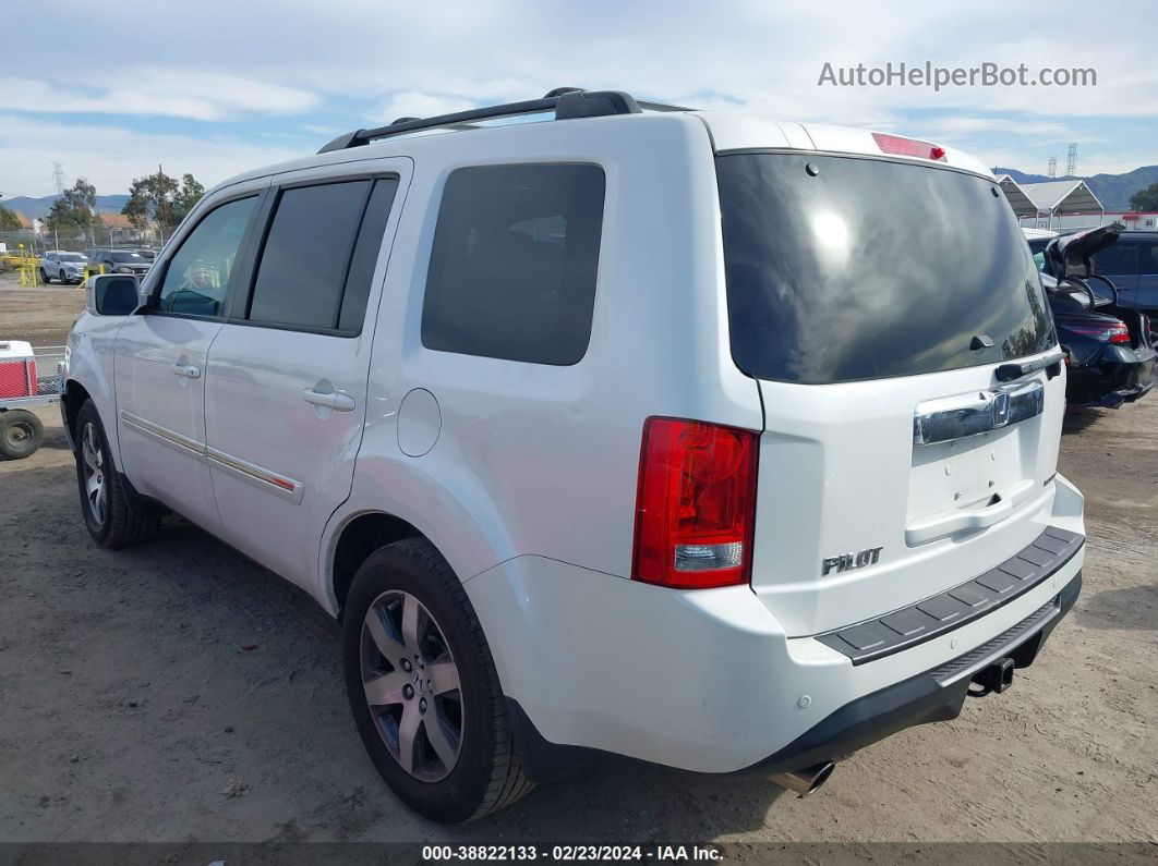 2013 Honda Pilot Touring White vin: 5FNYF3H90DB039944