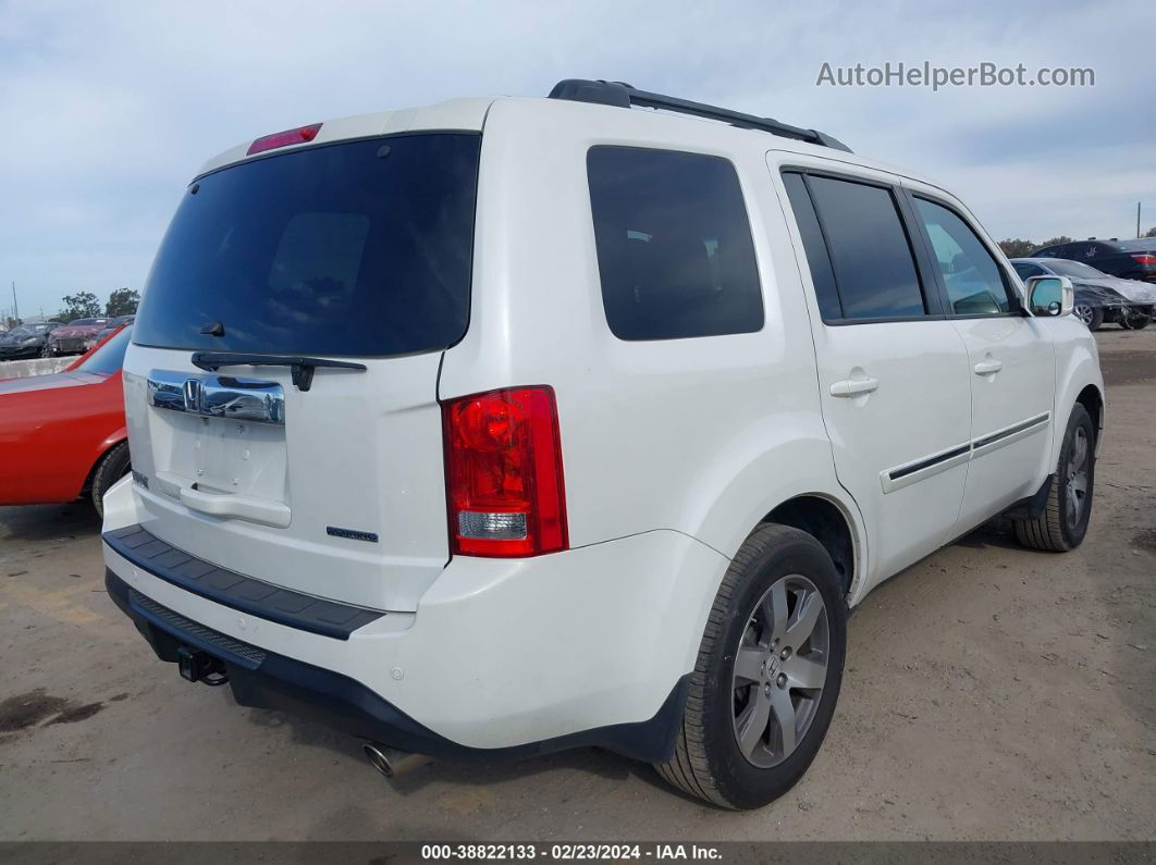 2013 Honda Pilot Touring White vin: 5FNYF3H90DB039944