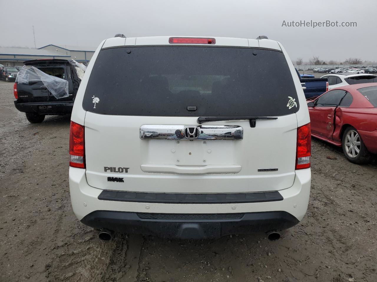 2013 Honda Pilot Touring Белый vin: 5FNYF3H91DB013501