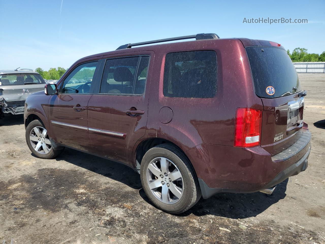 2013 Honda Pilot Touring Burgundy vin: 5FNYF3H94DB025304