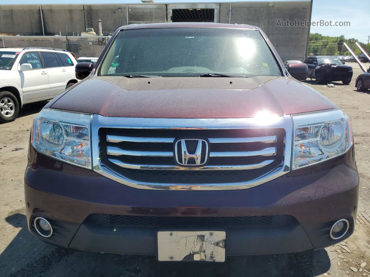 2013 Honda Pilot Touring Burgundy vin: 5FNYF3H94DB025304