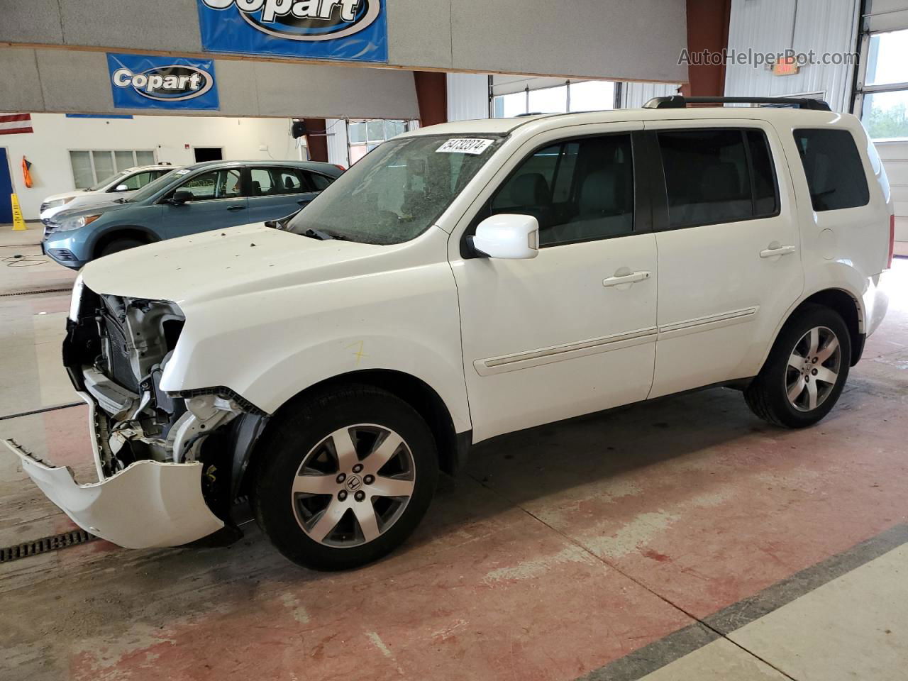 2013 Honda Pilot Touring White vin: 5FNYF3H94DB031250