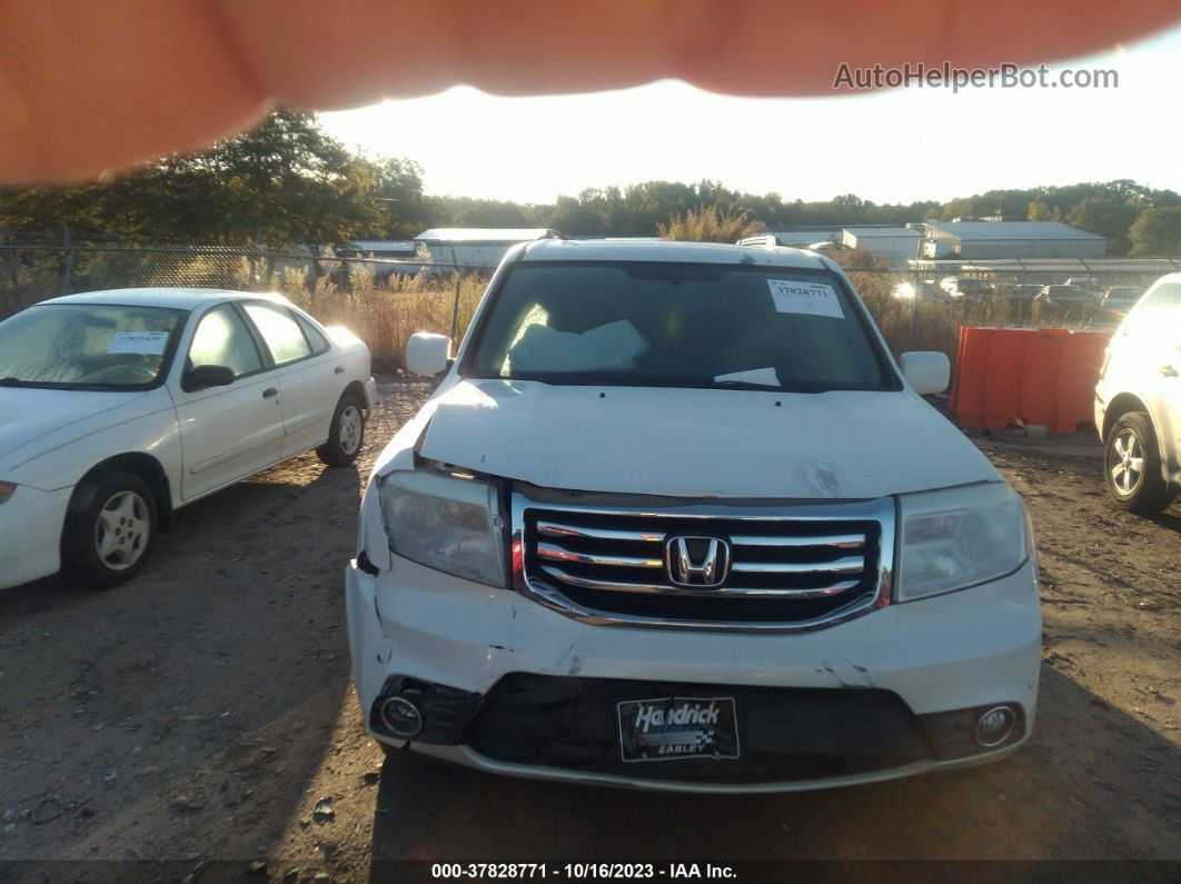 2013 Honda Pilot Touring White vin: 5FNYF3H95DB012643