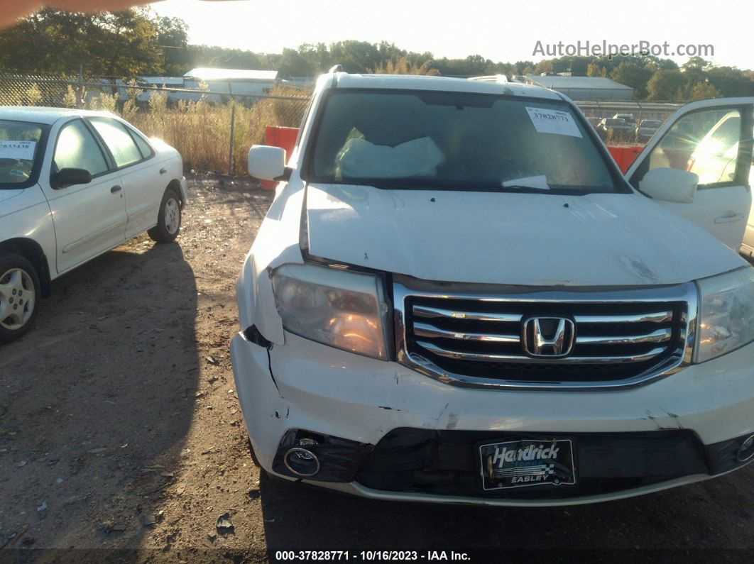 2013 Honda Pilot Touring White vin: 5FNYF3H95DB012643