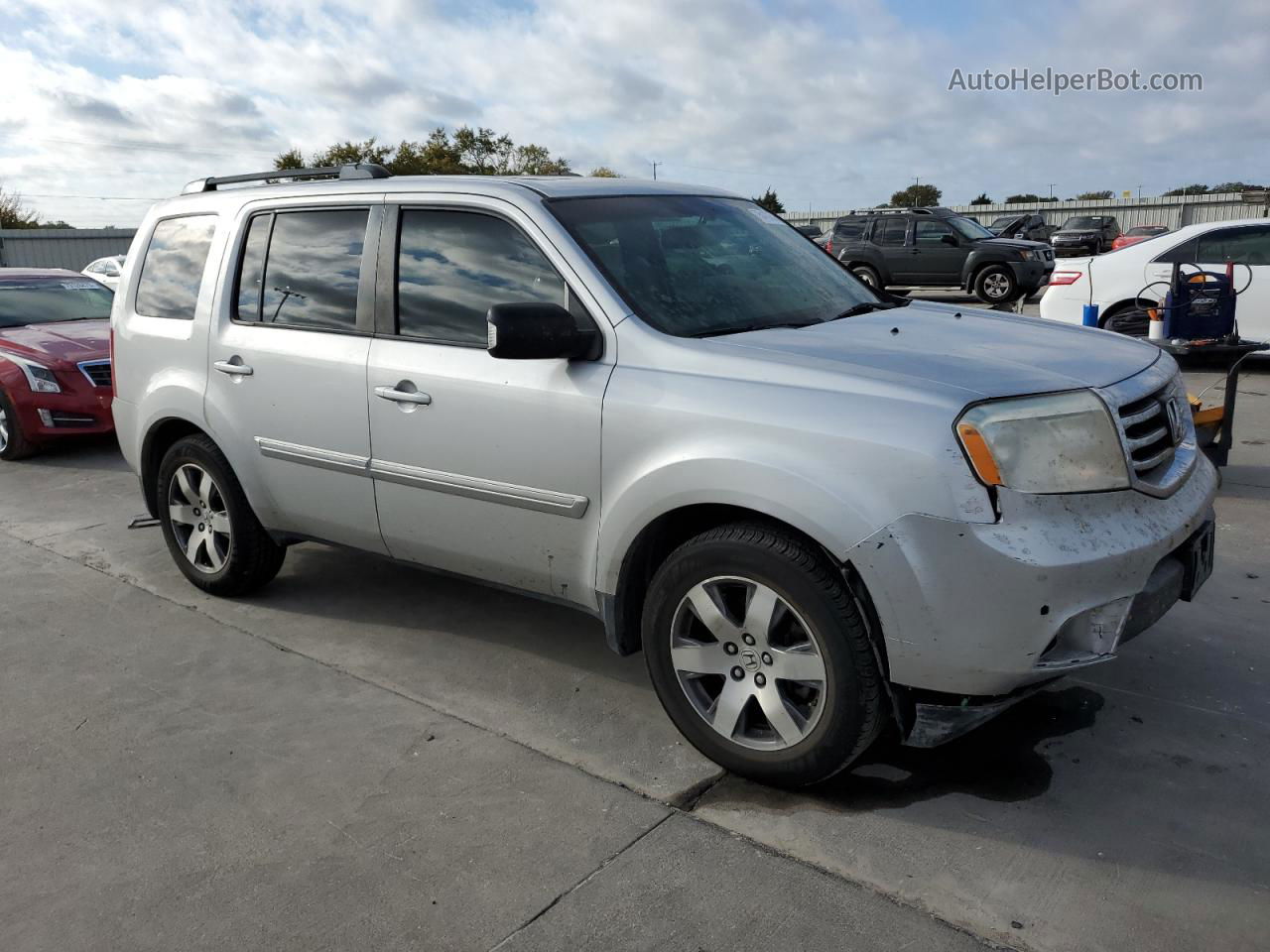 2013 Honda Pilot Touring Silver vin: 5FNYF3H95DB034433