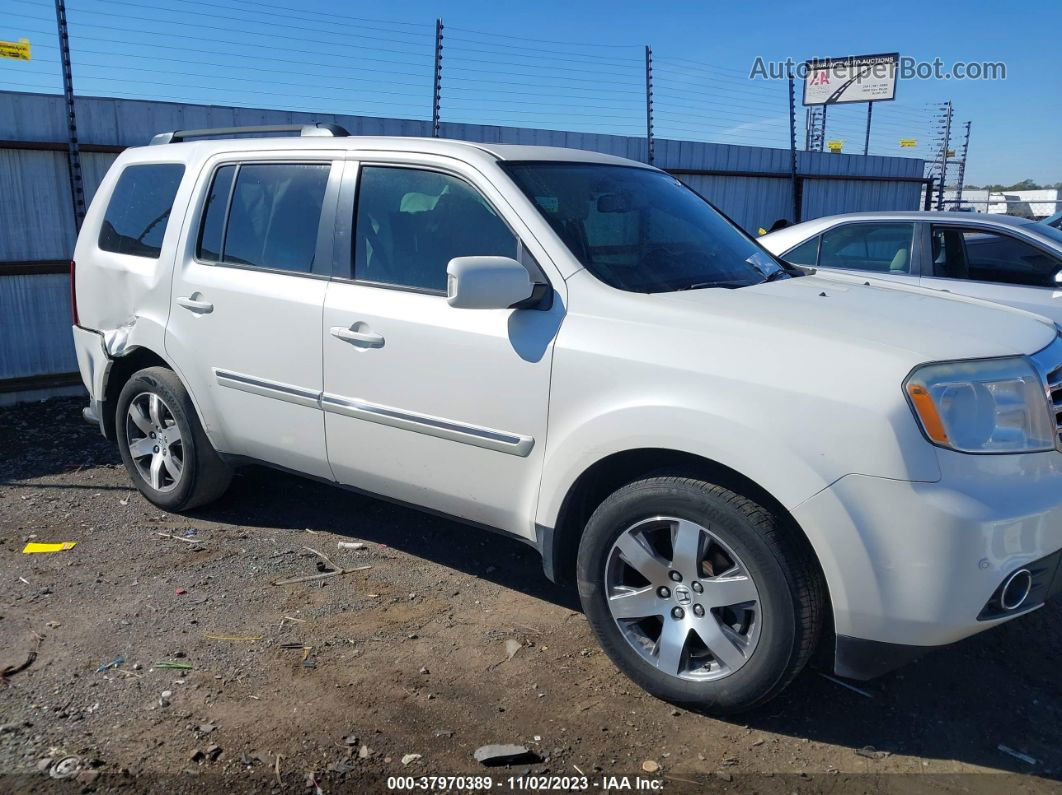 2013 Honda Pilot Touring White vin: 5FNYF3H98DB042414