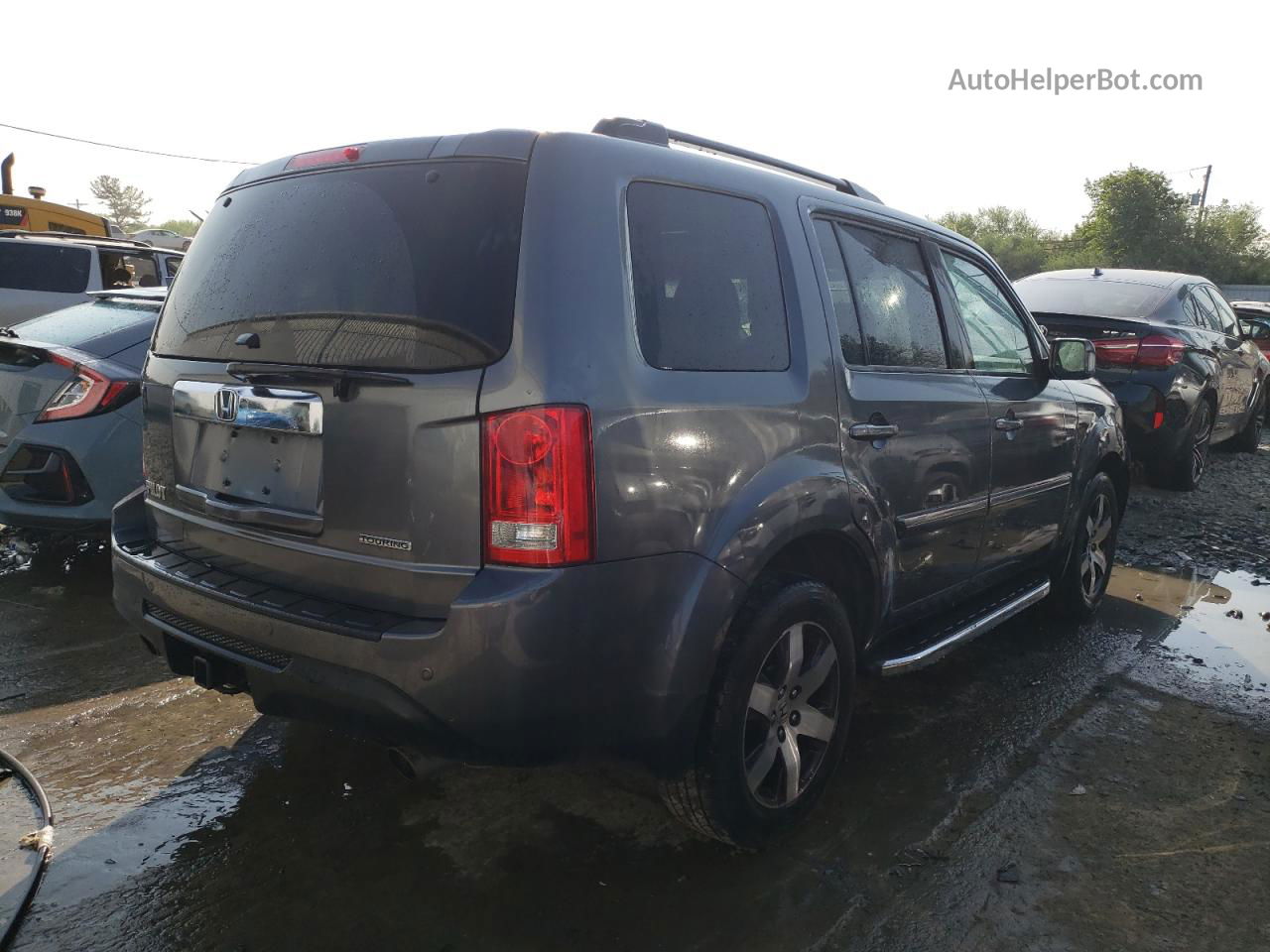 2013 Honda Pilot Touring Серый vin: 5FNYF3H99DB008885