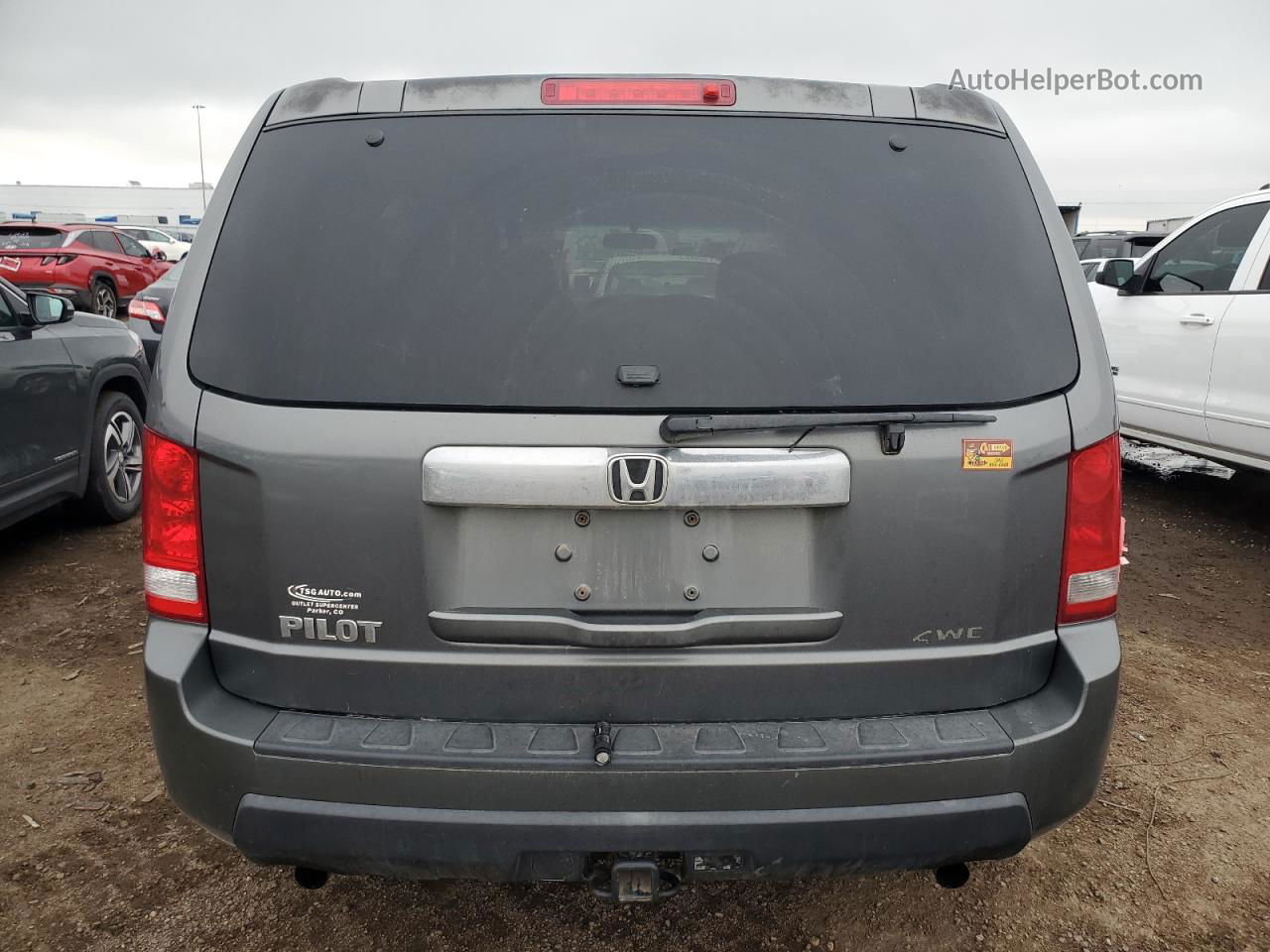 2009 Honda Pilot Lx Gray vin: 5FNYF48209B013408