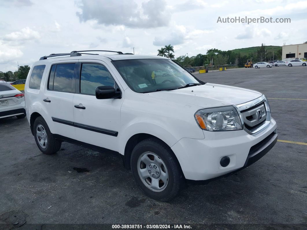 2009 Honda Pilot Lx White vin: 5FNYF48229B041243