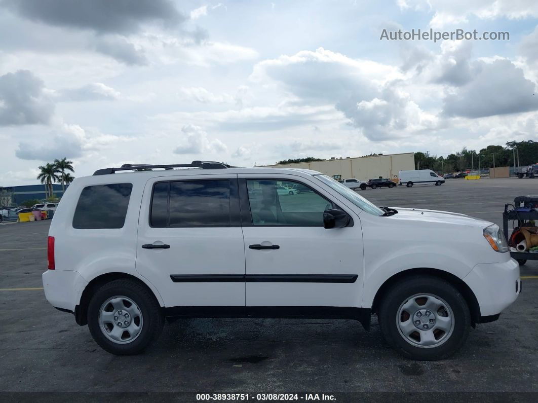 2009 Honda Pilot Lx White vin: 5FNYF48229B041243