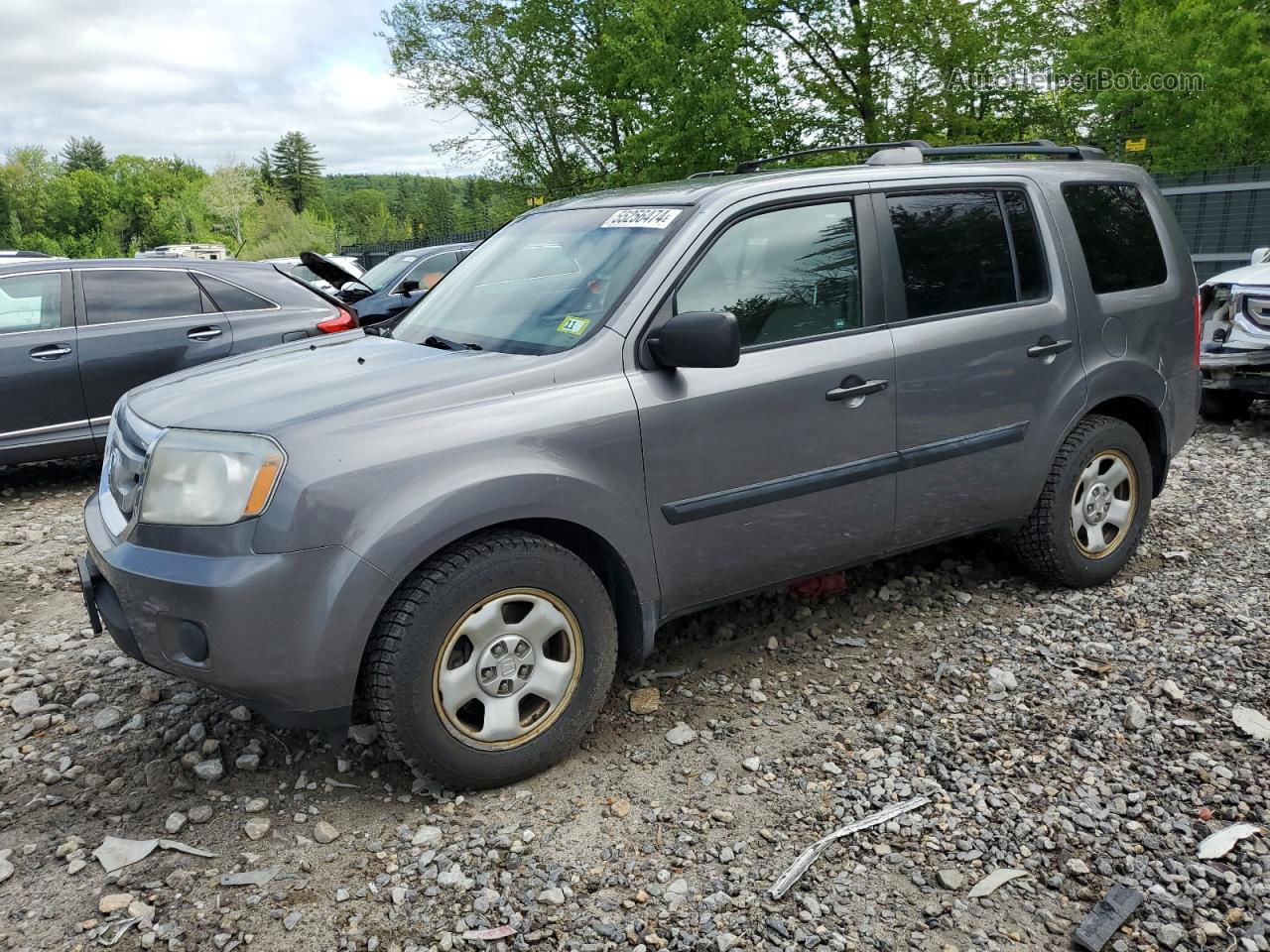 2009 Honda Pilot Lx Gray vin: 5FNYF48229B053473