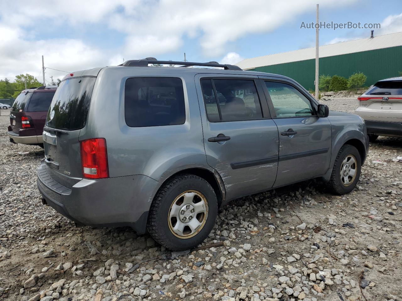 2009 Honda Pilot Lx Gray vin: 5FNYF48229B053473