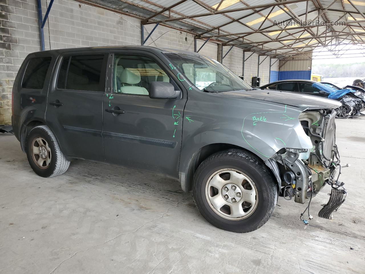 2009 Honda Pilot Lx Charcoal vin: 5FNYF48269B013400