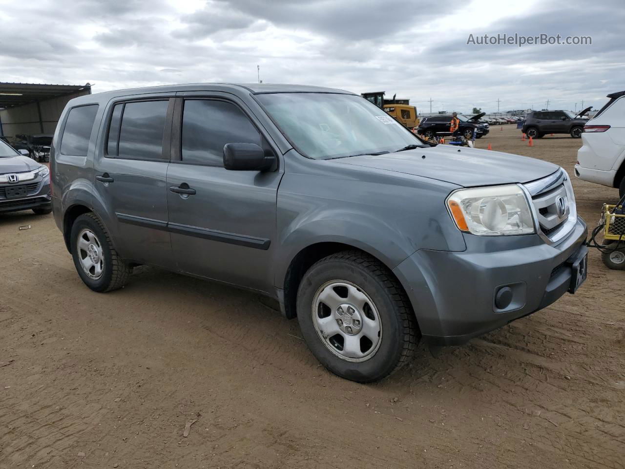 2009 Honda Pilot Lx Gray vin: 5FNYF48289B009767