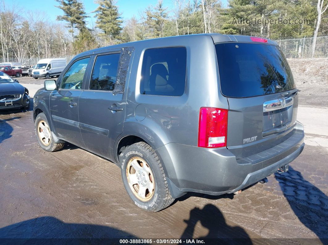 2009 Honda Pilot Lx Gray vin: 5FNYF48289B055129