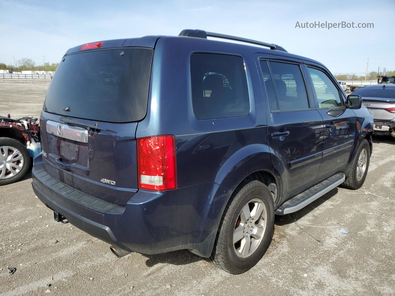 2009 Honda Pilot Ex Blue vin: 5FNYF48419B052087