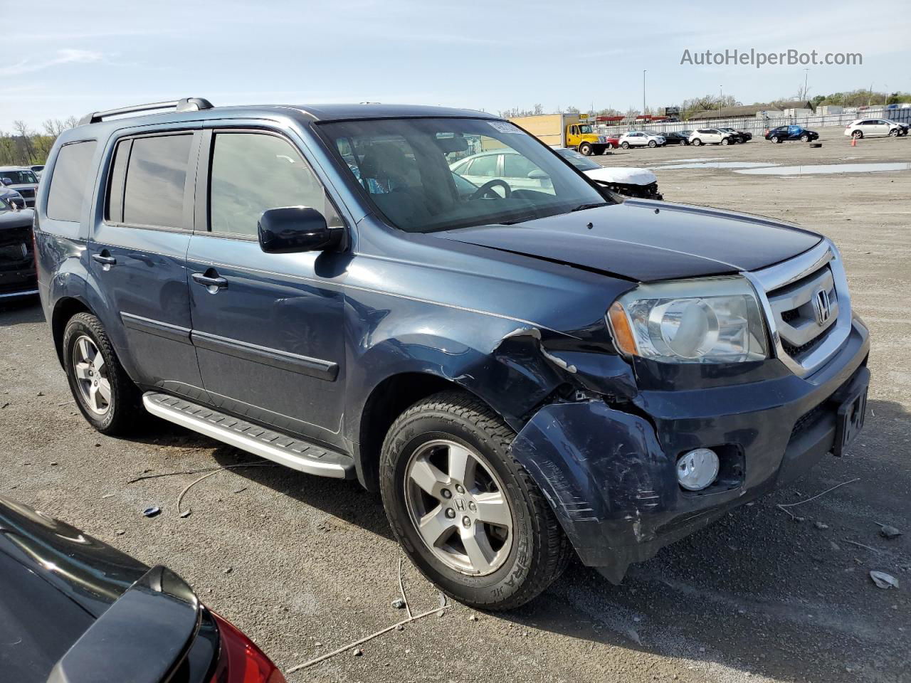 2009 Honda Pilot Ex Blue vin: 5FNYF48419B052087