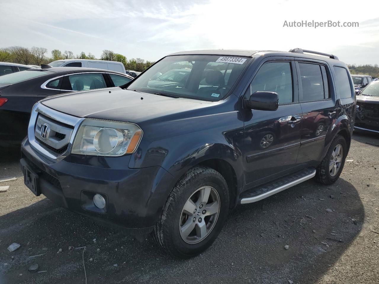 2009 Honda Pilot Ex Blue vin: 5FNYF48419B052087