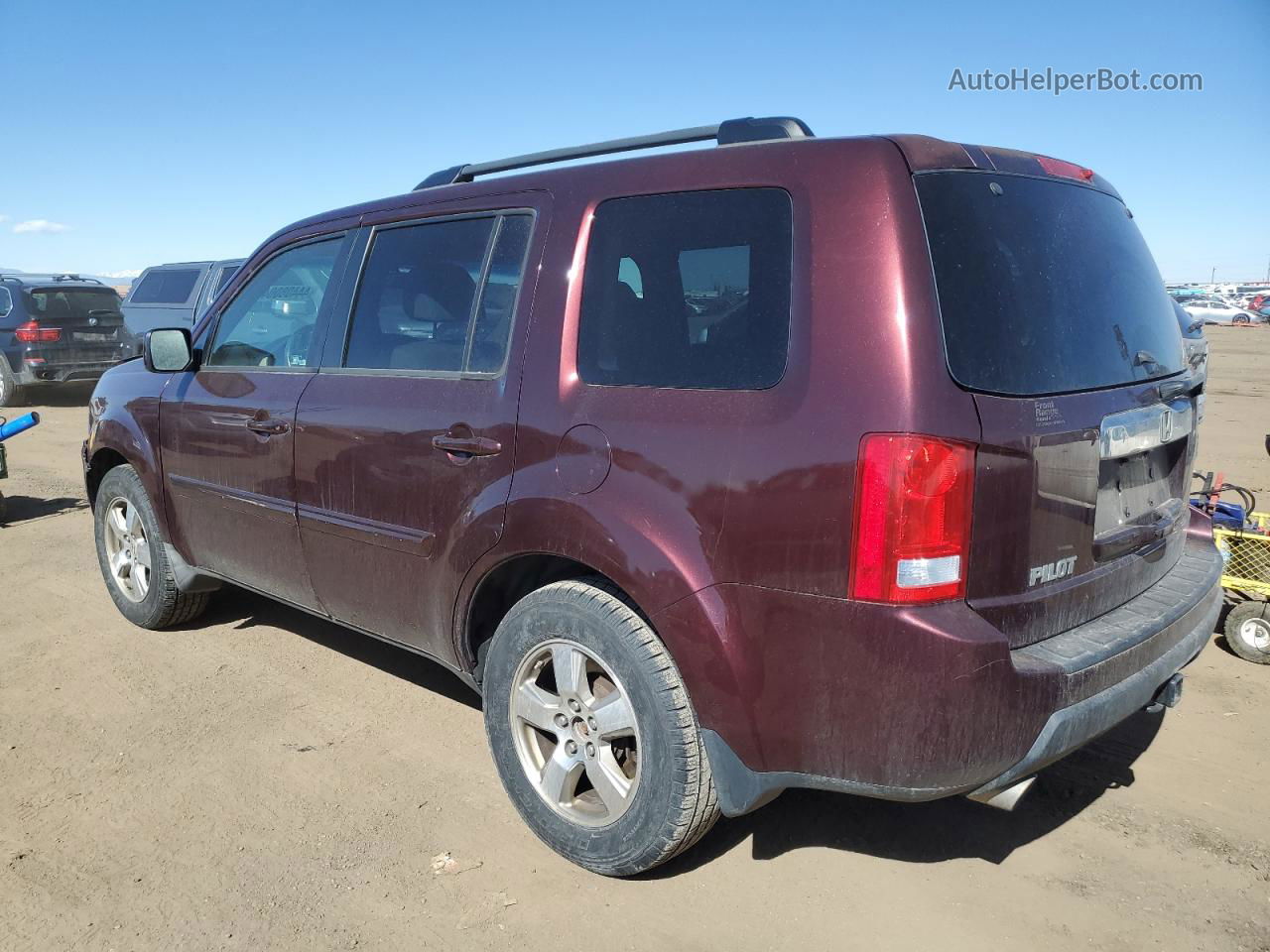 2009 Honda Pilot Ex Burgundy vin: 5FNYF48429B010558