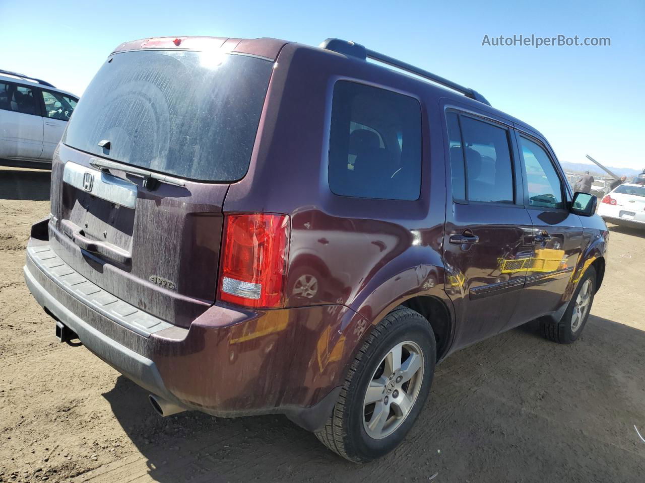 2009 Honda Pilot Ex Burgundy vin: 5FNYF48429B010558