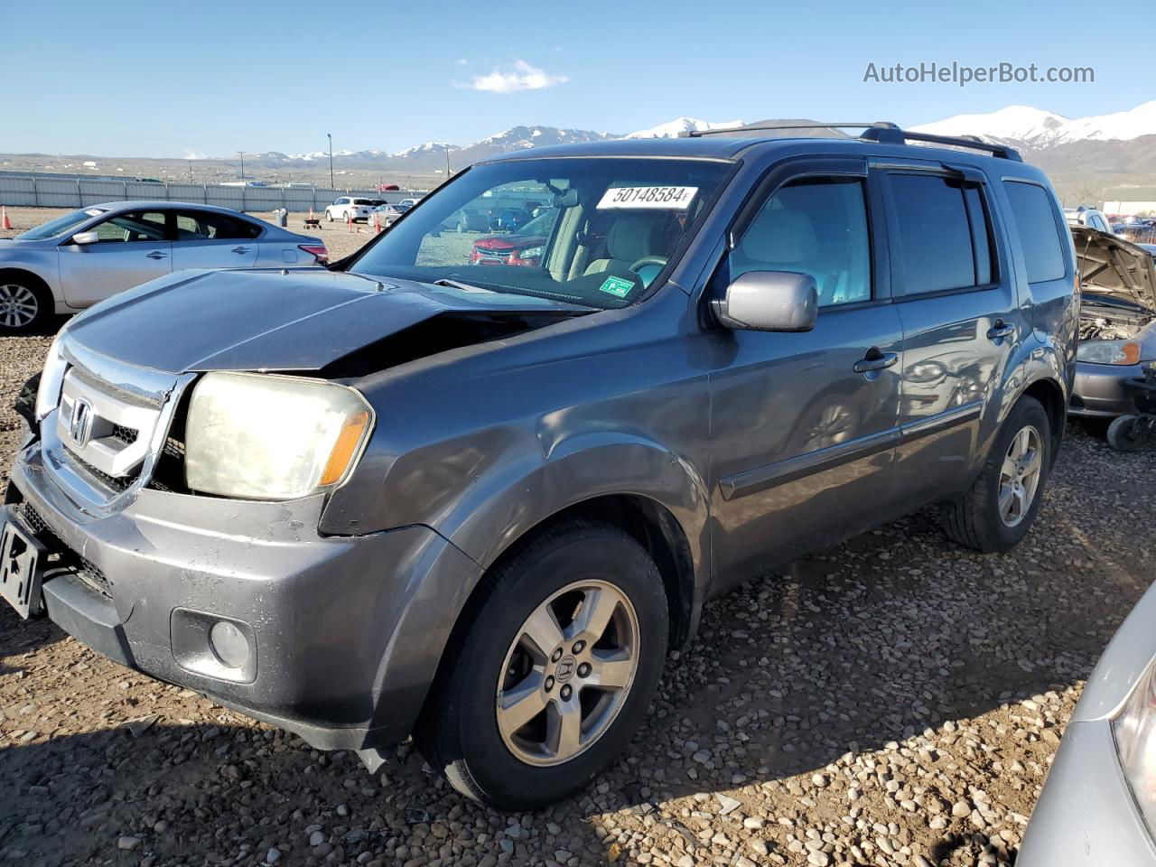 2009 Honda Pilot Ex Gray vin: 5FNYF48429B045388