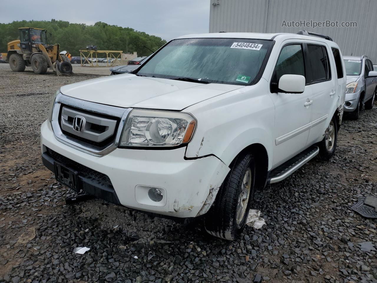 2009 Honda Pilot Ex White vin: 5FNYF48439B008513